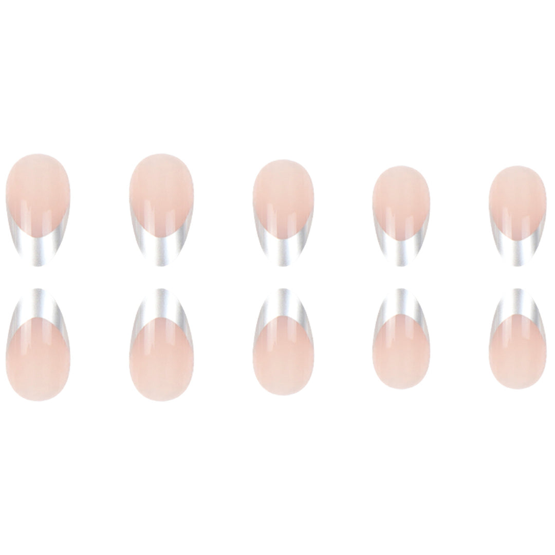 Stylish French Tip Press-On Nails Kalsten