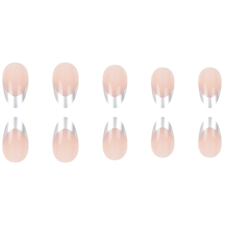 Stylish French Tip Press-On Nails Kalsten
