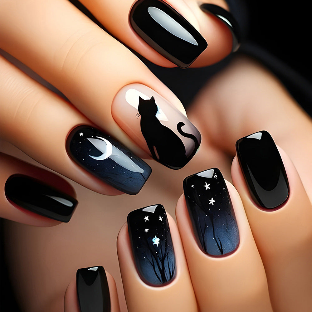 Artistic Cat-Themed Nail Art Enhancements Kalsten