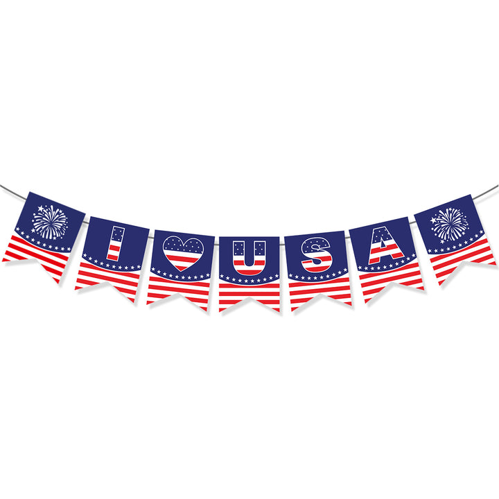 Unisex decorative garland with star motif and sturdy cardboard Kalsten