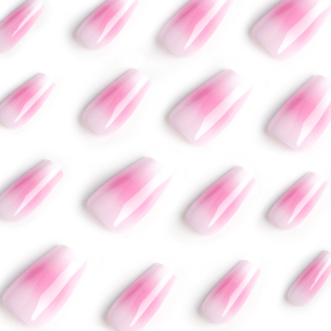Artful Nail Extensions with Delicate Ombre Effect Kalsten