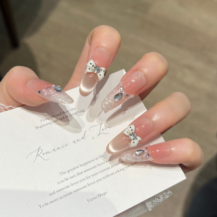 Elegant Floral Design Press-On Nail Extensions Kalsten