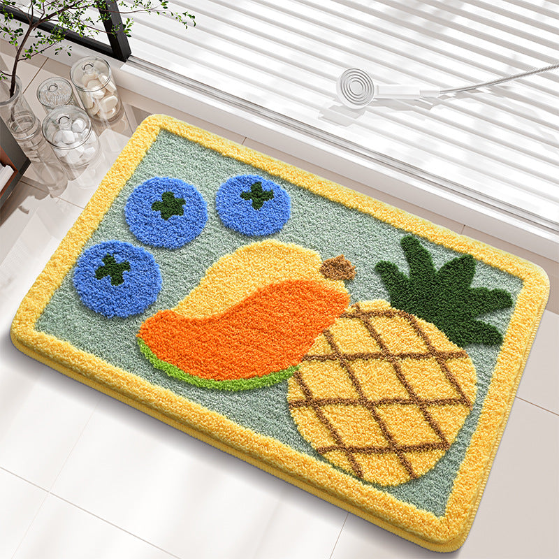 Decorative Fruit Pattern Bath Rug Kalsten