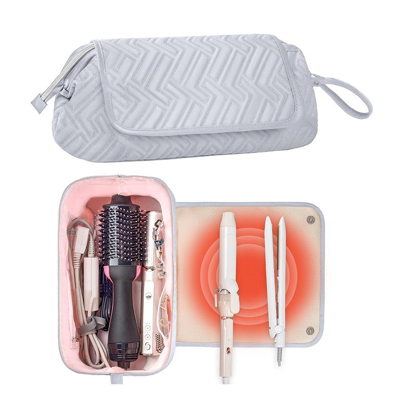 Cosmetic organizer bag with pre-made space for styling tools Kalsten