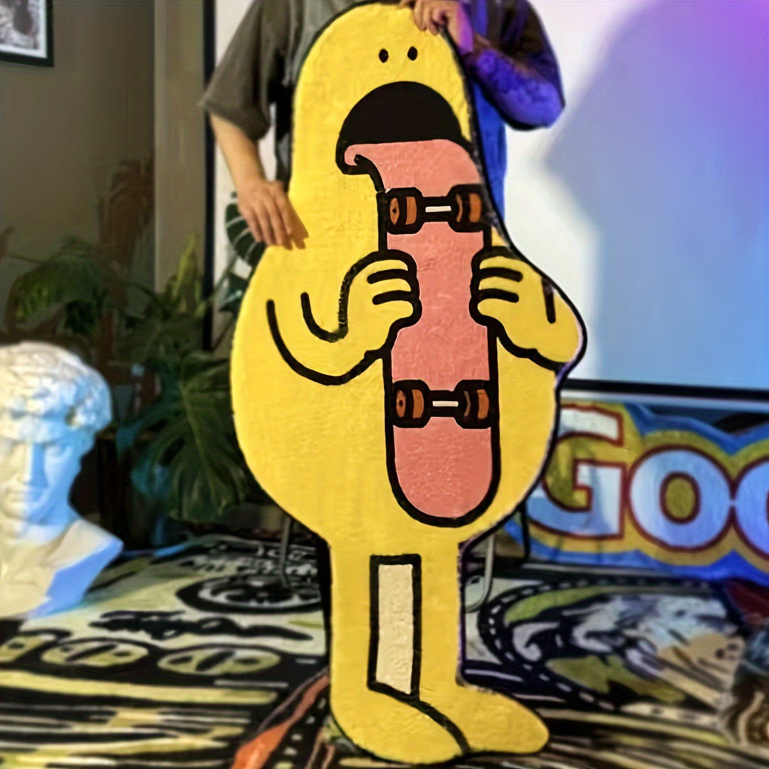 Cartoon Character Shaped Plush Area Rug