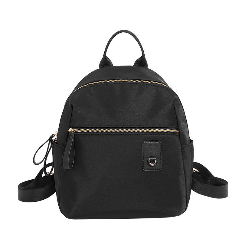 Compact Nylon Backpack with Multiple Pockets