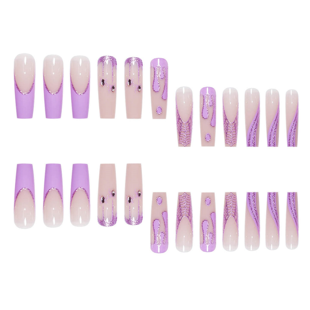 Artistic Long Press-On Nails Kalsten