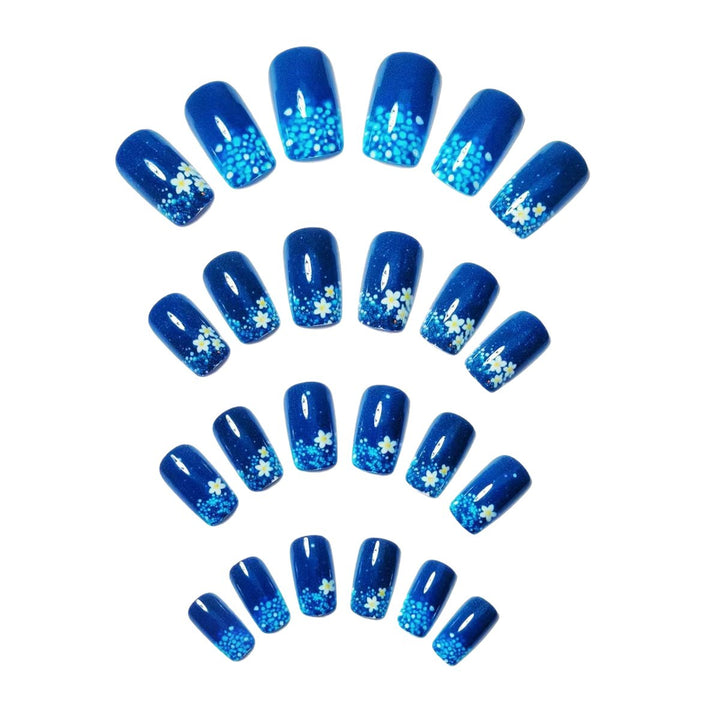 Artificial nails with glittering flower design Kalsten