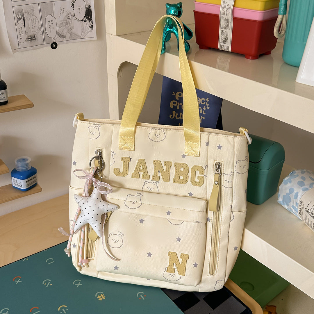 Casual Character-Embellished Backpack Kalsten