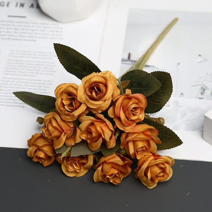 Decorative Silk Rose Bouquet for Home Decor