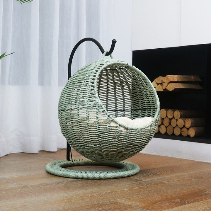 Hanging chair made of rattan with comfortable cushion Kalsten