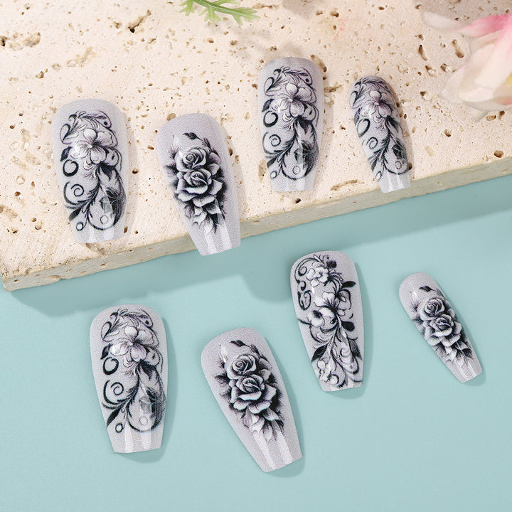 Artificial nails with floral designs Kalsten