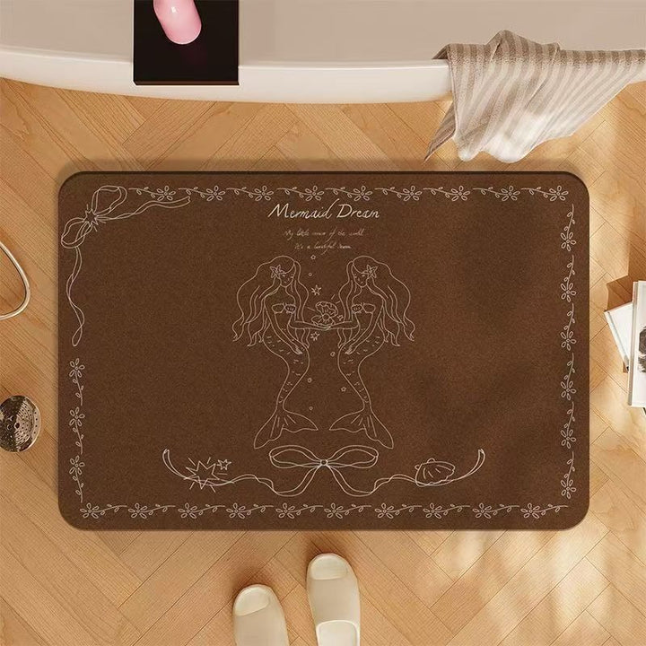 Mermaid-Themed Bath Mat