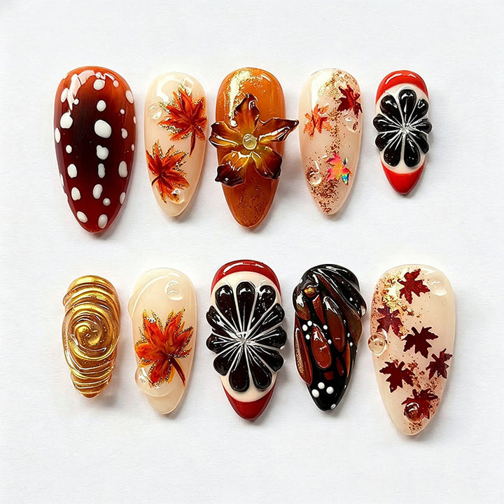 Elegant Artificial Nail Design Set Kalsten
