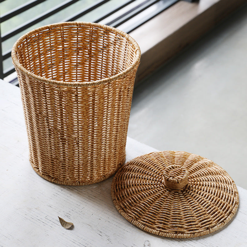 Eco-Friendly Wicker Waste Basket Kalsten
