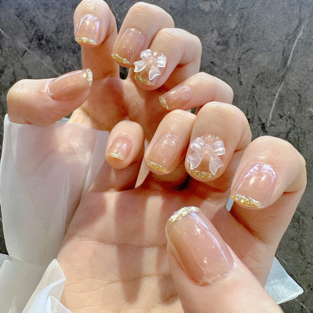 Elegant Glittered Press-On Nail Set Kalsten