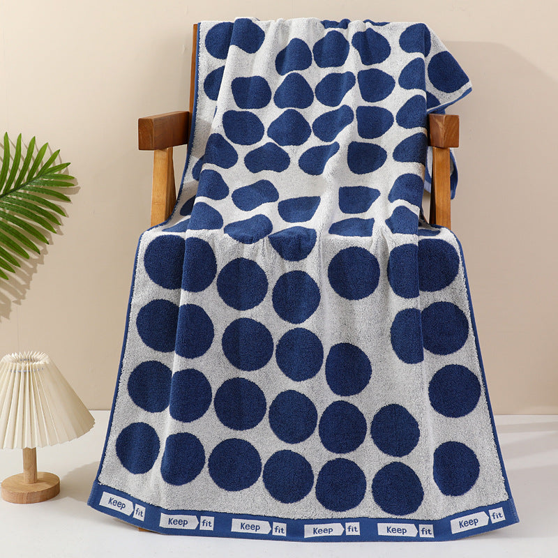 Cozy Terry Bath Towel with Stylish Polka Dot Design Kalsten