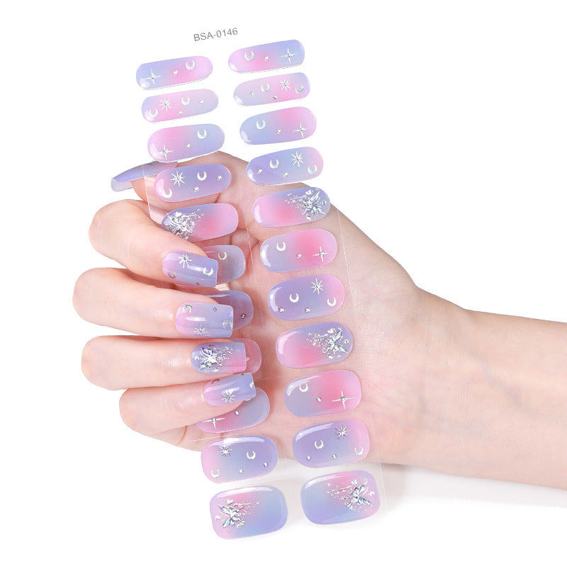 Premium Floral Press-On Nail Wraps