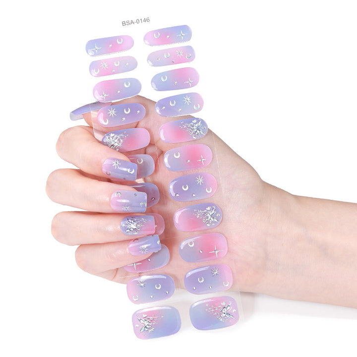 Premium Floral Press-On Nail Wraps