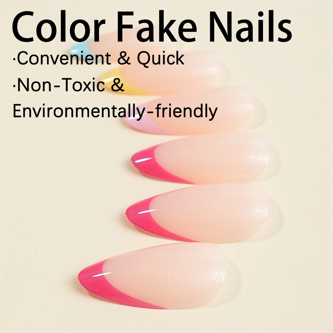 Acrylic nail set with stylish gradient and elegant tips Kalsten