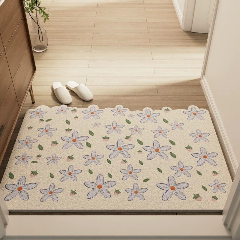 Floral Patterned Decorative Area Mat