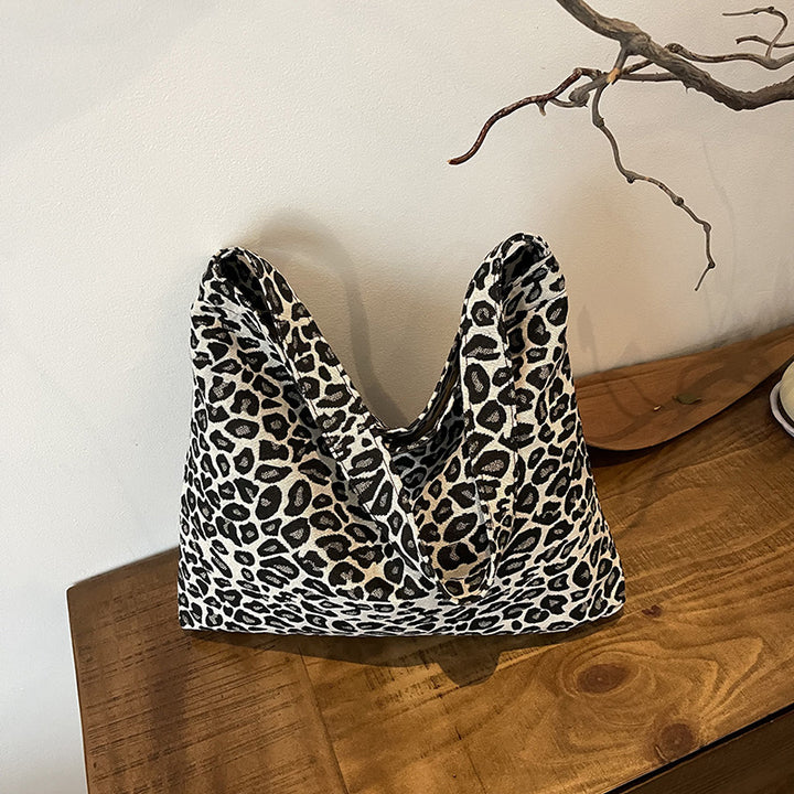 Leopard Print Slouchy Shoulder Bag