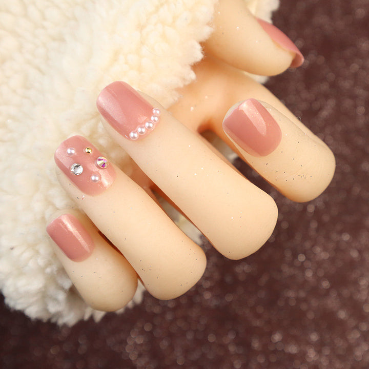 Decorative Rhinestone-Embellished Press-On Nails