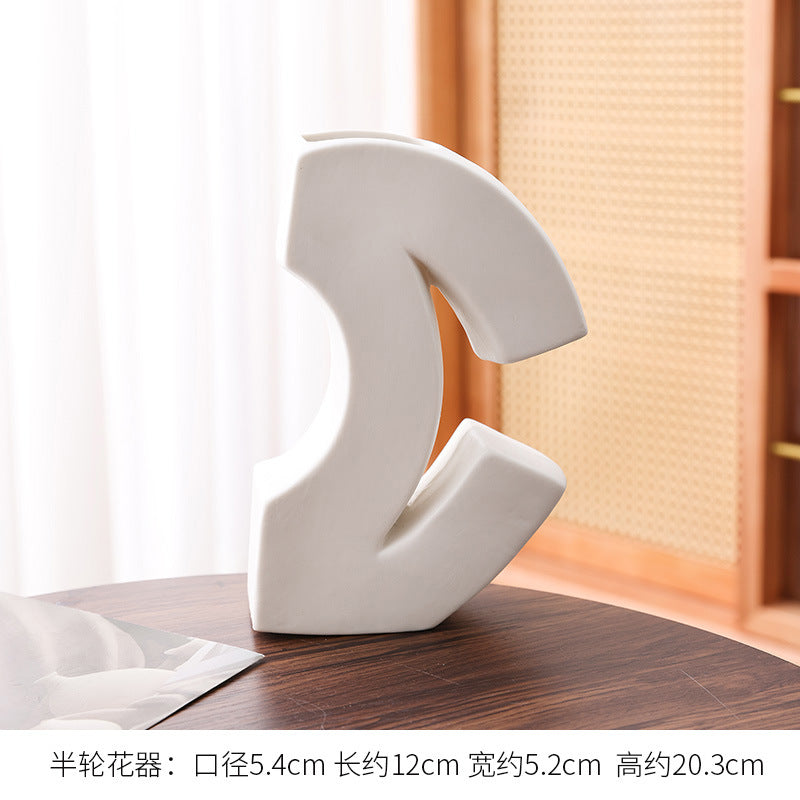 Scandinavian White Ceramic Vase