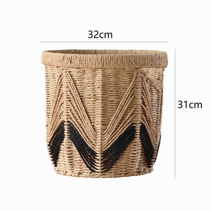 Decorative basket with graphic pattern Kalsten