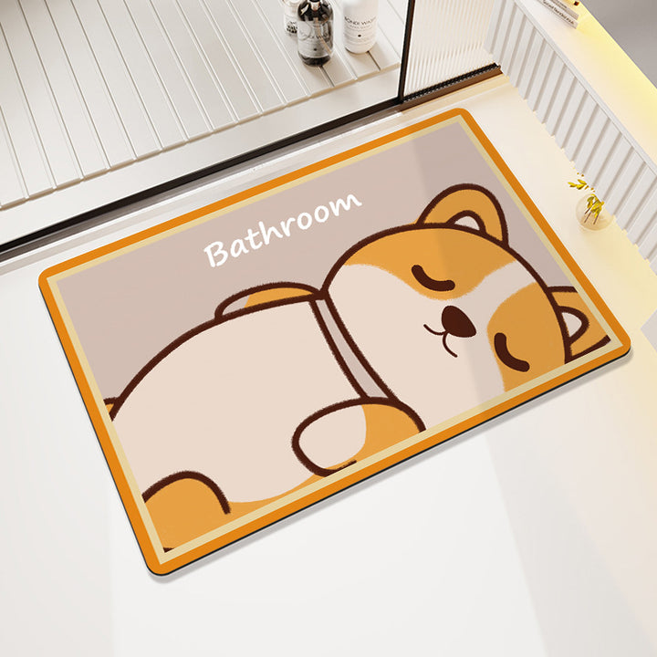 Cute Cartoon Bear-Themed Bath Mat Kalsten