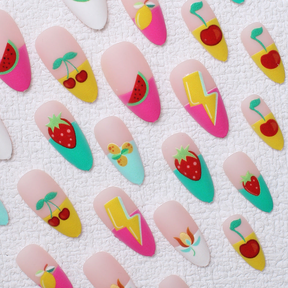 Artistic Fruit-Themed Press-On Nails Kalsten