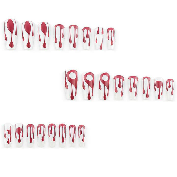 Creative artificial nails with droplet pattern Kalsten