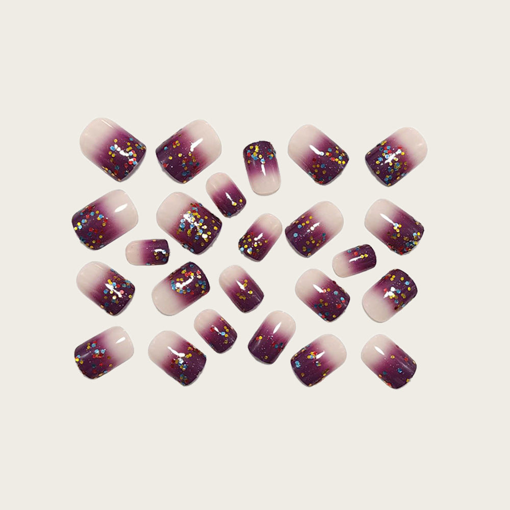 Artificial nails with glamorous glitter design Kalsten
