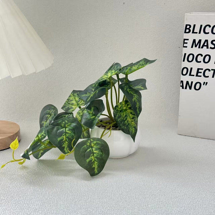 Lifelike Potted Green Plant