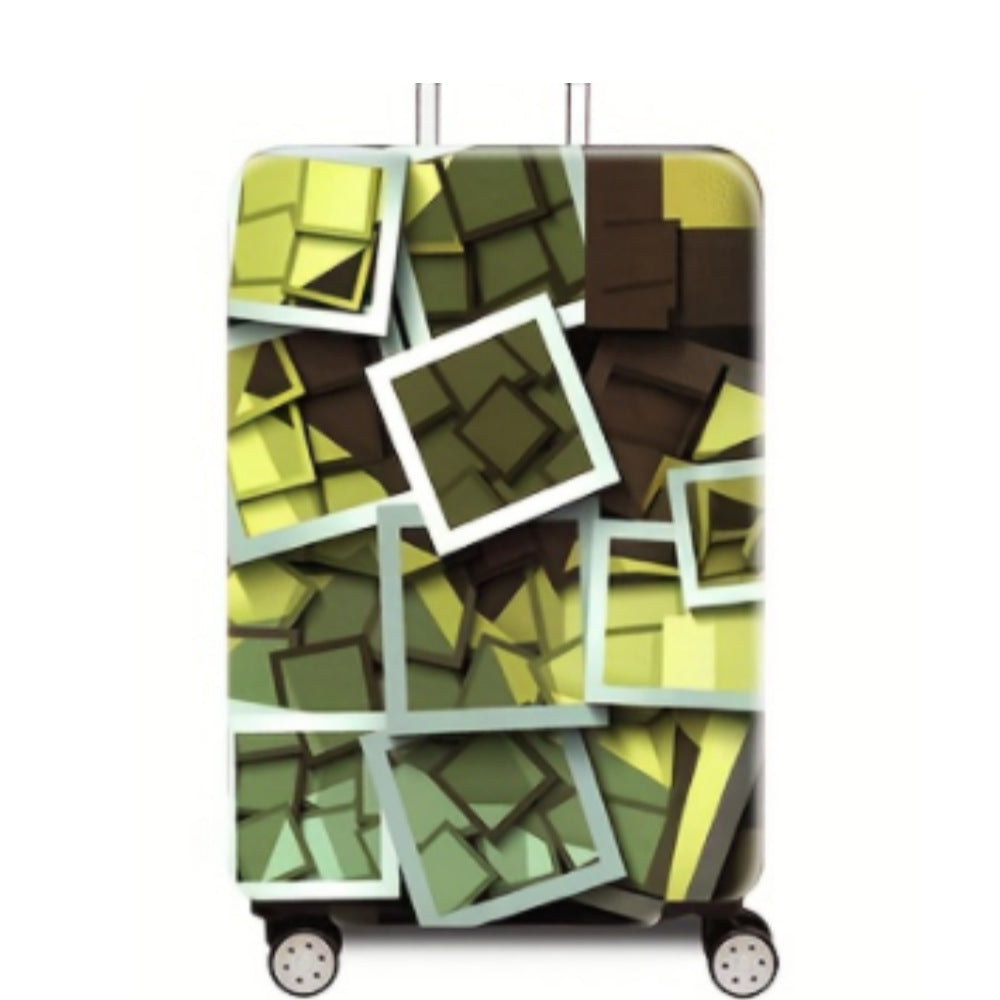 Women's hard-shell suitcase with creative multi-format pattern Kalsten