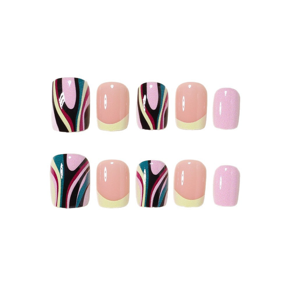 Artistic French Tip Nail Design Kalsten