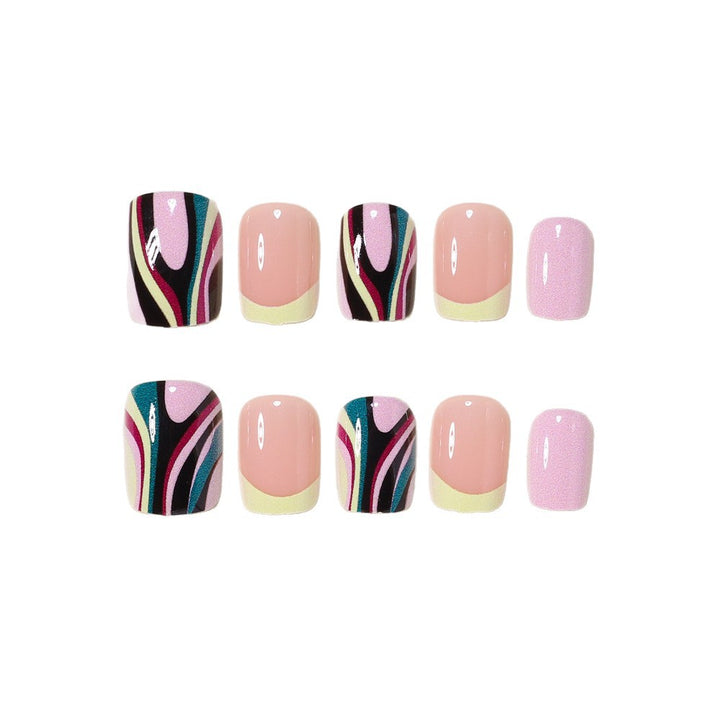 Artistic French Tip Nail Design Kalsten