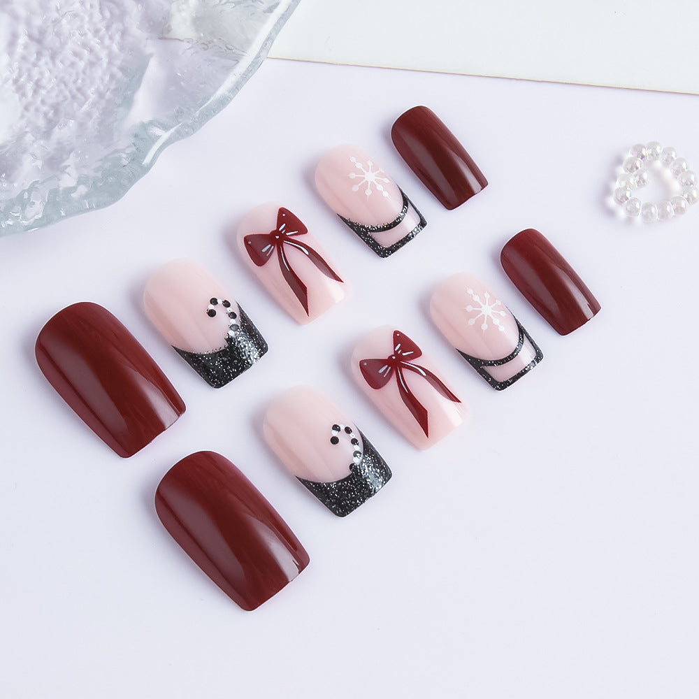 Festive Glamorous Press-On Nail Art Set Kalsten