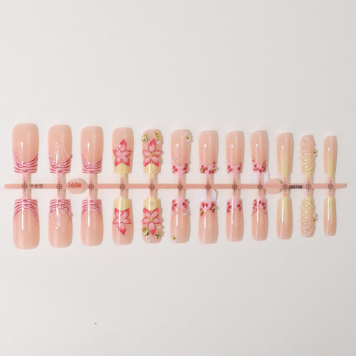 Floral Design Press-On Nail Tips Kalsten