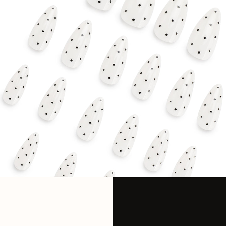 Artful Nail Extensions with Polka Dots Kalsten