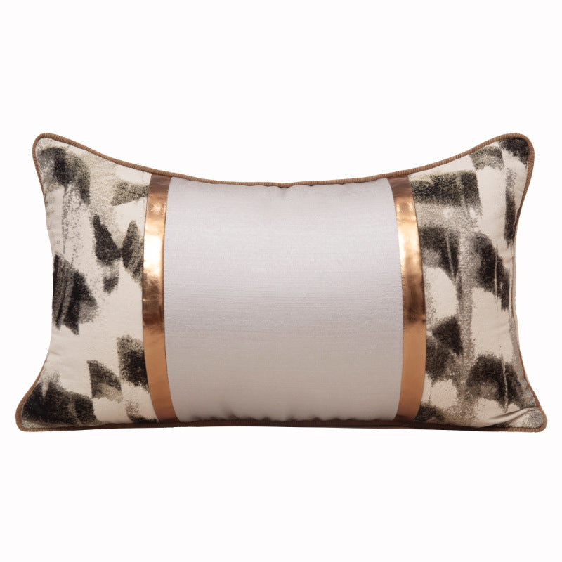 Artistic Canvas Texture Lumbar Pillowcase