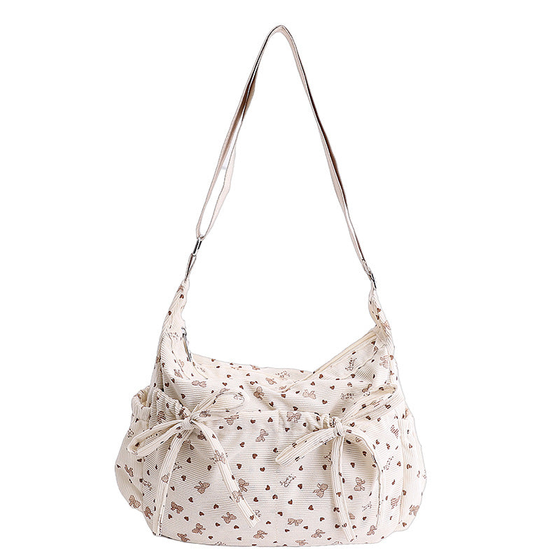 Stylish Floral Embellished Hobo Bag