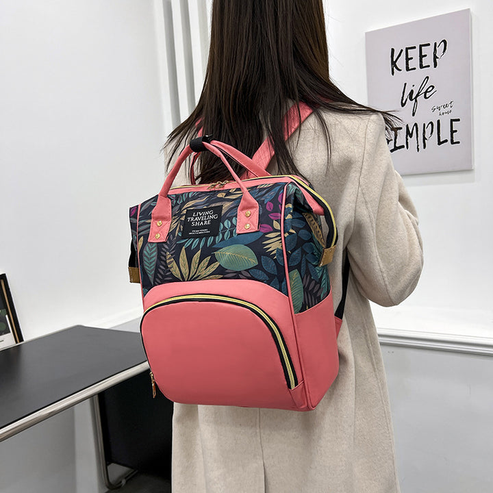 Floral Print Multi-Functional Backpack Kalsten