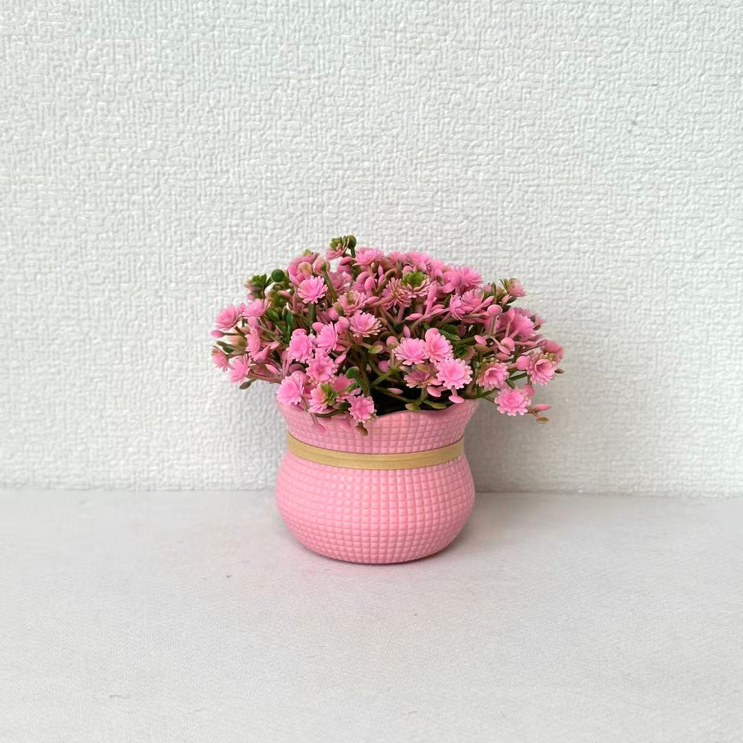 Decorative Miniature Faux Flower Arrangement