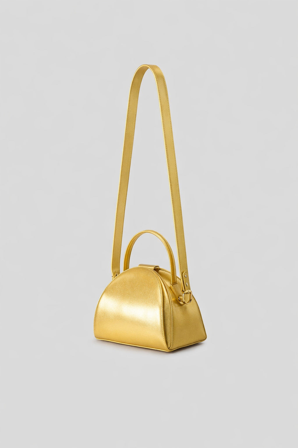 Structured Leather Satchel Bag