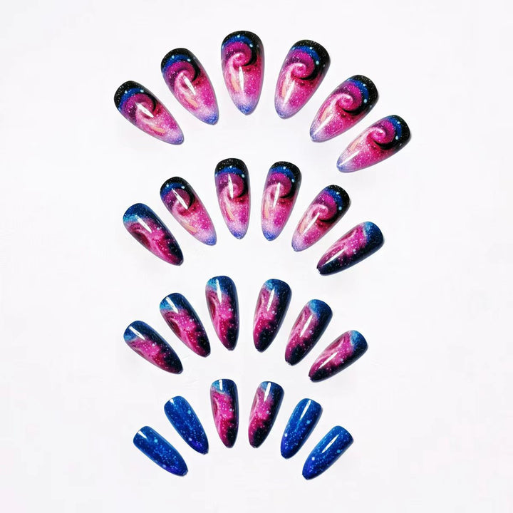 Fantasy Artificial Nails with Galactic Design Kalsten
