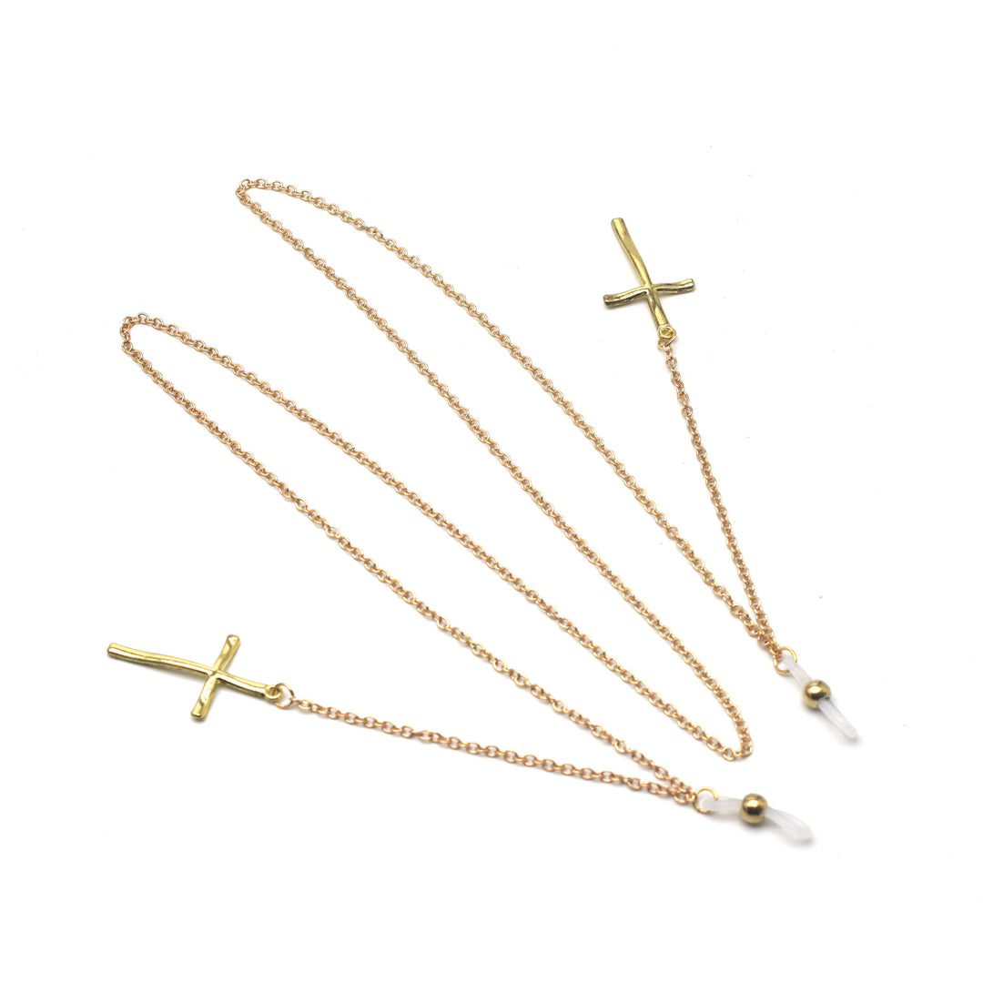 Elegant Cross-Design Chain Eyewear Holder Kalsten