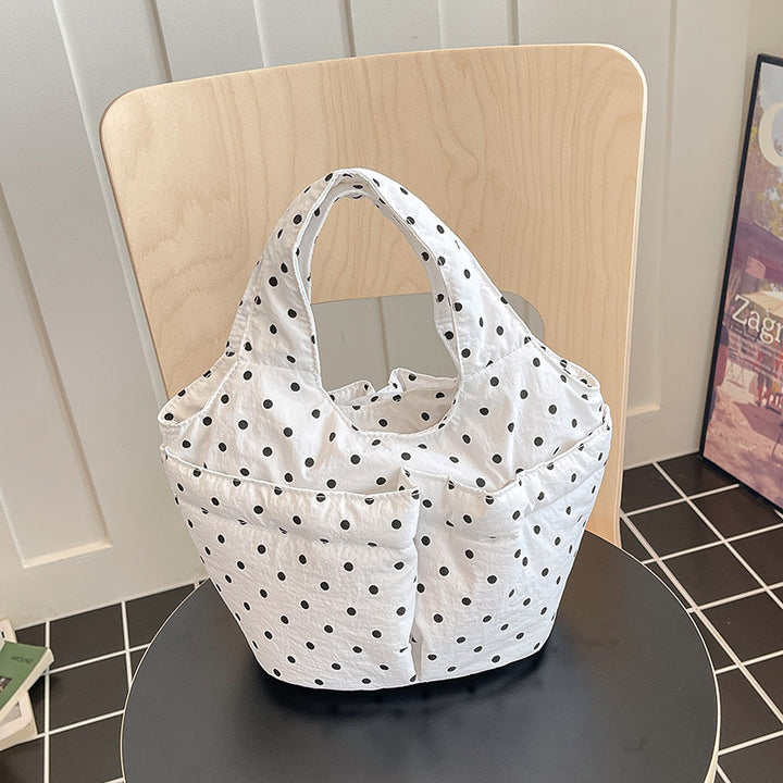 Quilted Polka Dot Utility Tote