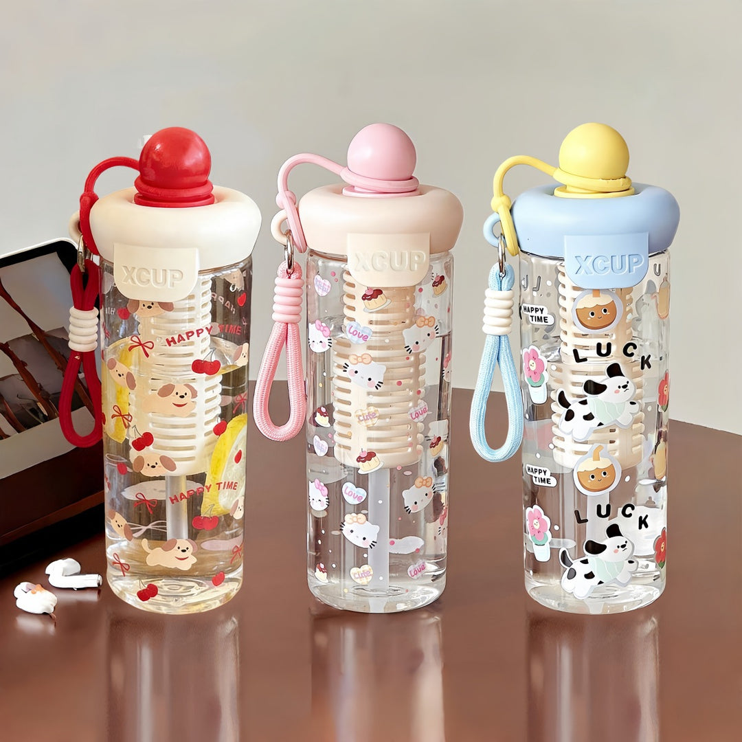 Women's playful water bottle with integrated fruit filter Kalsten