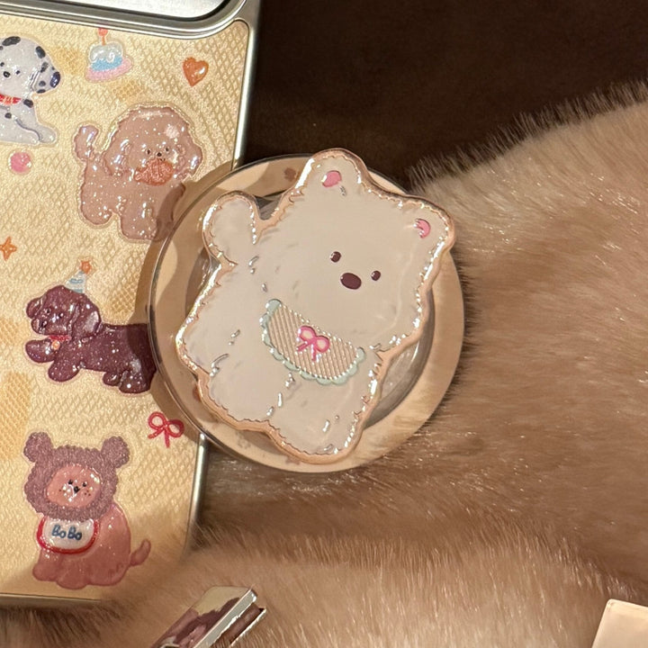 Charming hand mirror with bear motif Kalsten